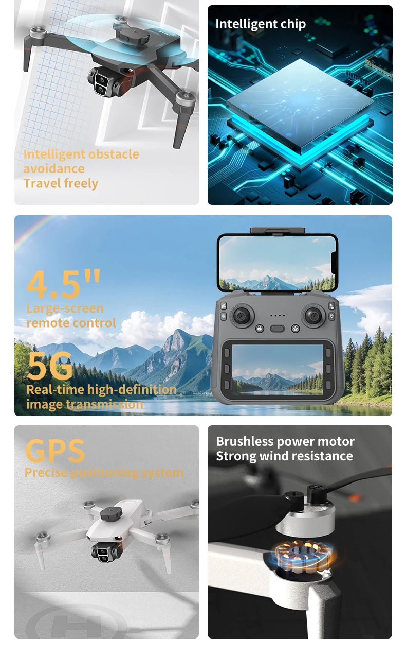 GPS Drone with 4K Camera and Obstacle Avoidance - Tidesmit L106-1PRO Tidesmit