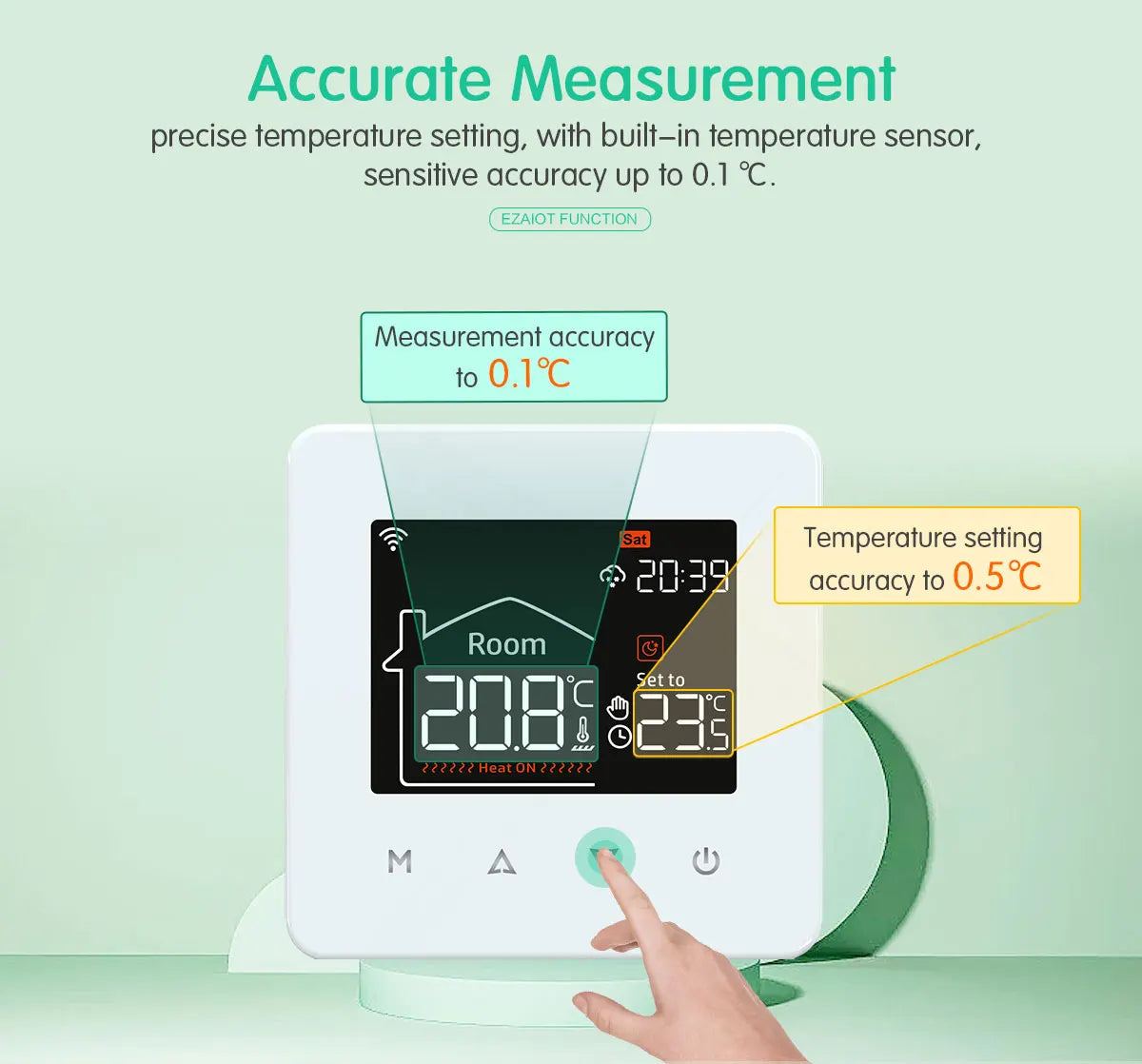 WiFi Smart Thermostat for Electric & Water Floor Heating | Tidesmit Tidesmit