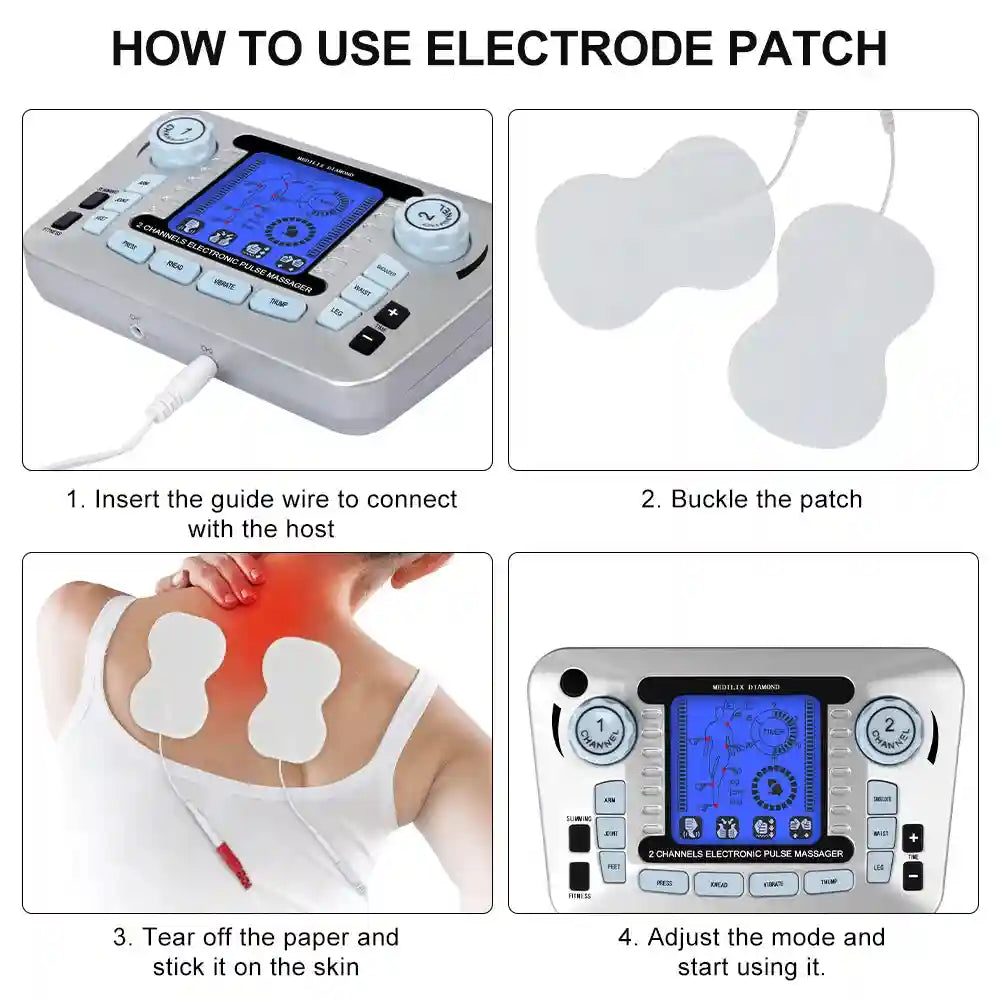 Electric Pulse Neck Massager with Heat Therapy - Rechargeable Pain Relief Eye Massage Instrument Tidesmit