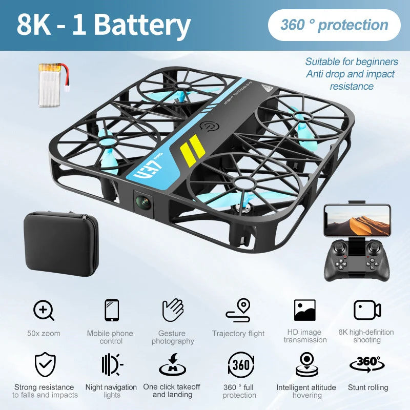 8K Camera Drone V37 - Foldable Quadcopter for Beginners by Tidesmit V37 8K-1B Tidesmit