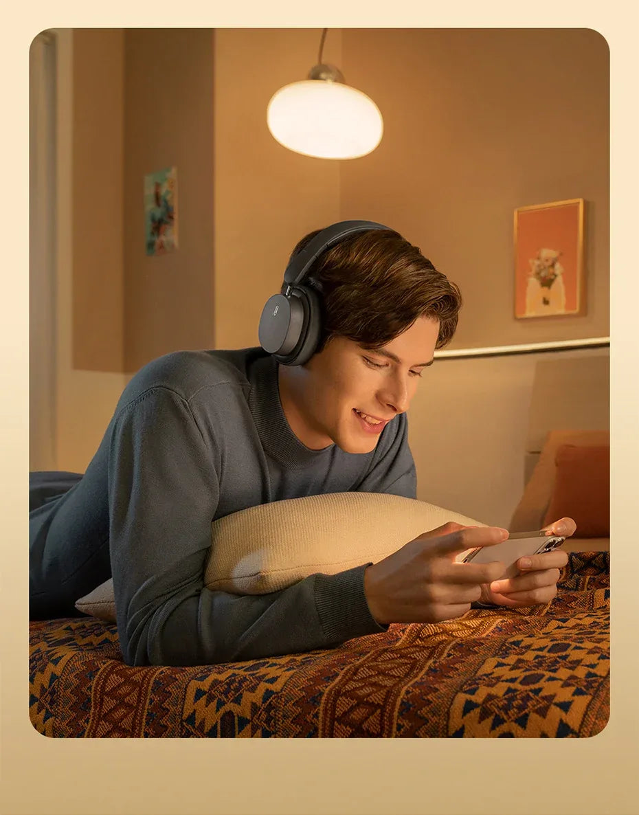 Wireless Headphones 3D Spatial Audio 70H Playtime Gray | Tidesmit Tidesmit