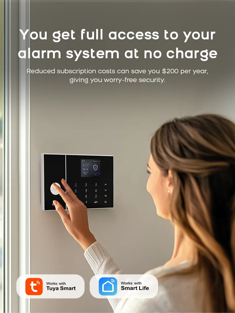 Smart Home Alarm System WiFi GSM with Tuya App Control - EU Plug Tidesmit