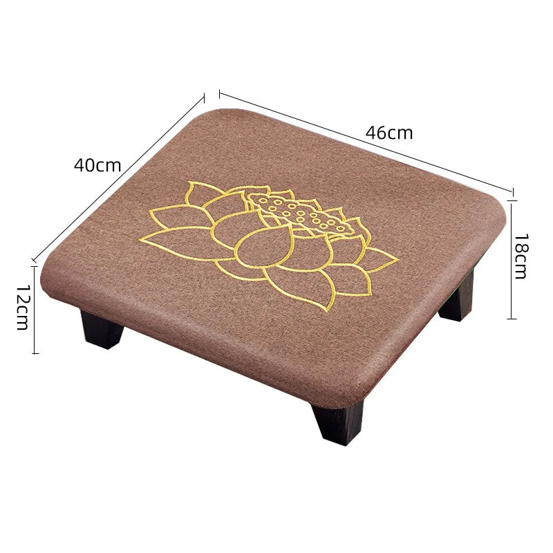 Solid Wood Stool Cushion Household Meditation Temple Kowtow Bay Window Futon Pad Lotus Seat Cushion