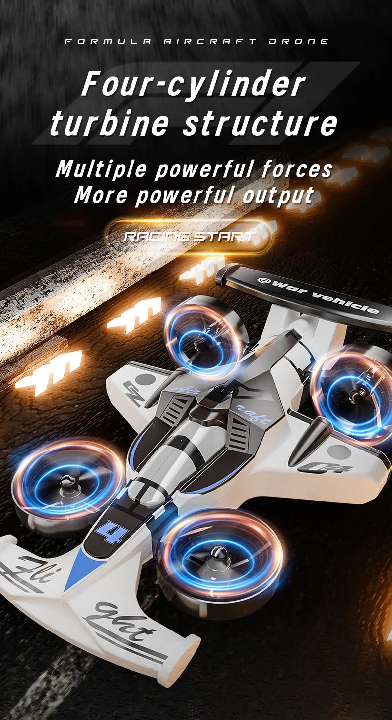 Remote Control Drone Car 2-in-1 Flying Vehicle - White, Green, Purple Tidesmit