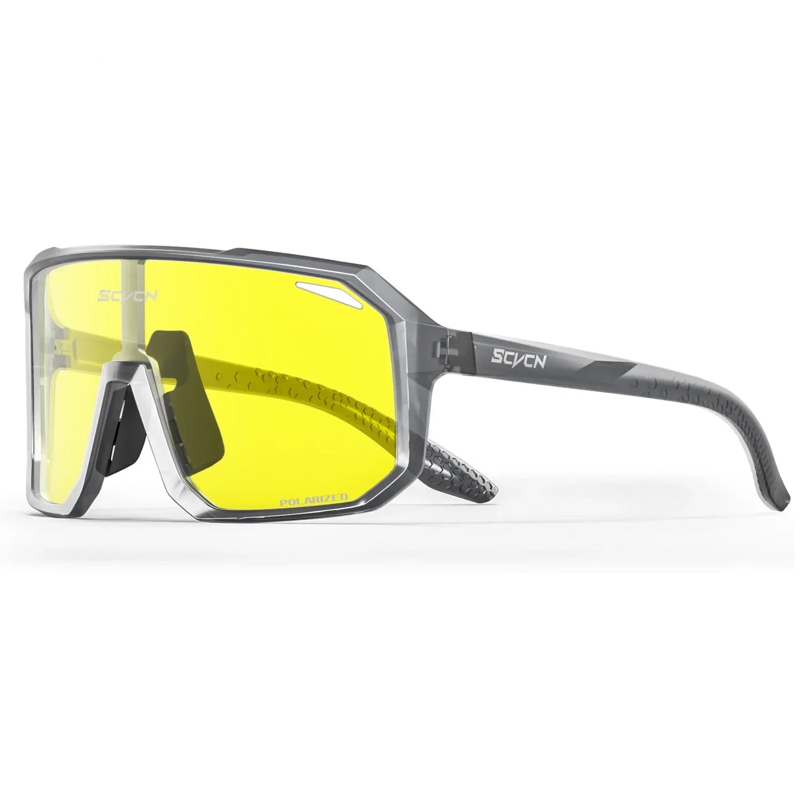SCVCN New Yellow Polarized Night Cycling Sunglasses Bike MTB Motorcycle Glasses Outdoor Sports Fishing UV400 Glasses Men Women
