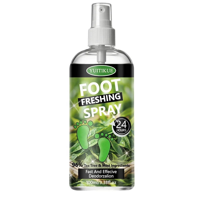 Tidesmit YUITIKUE Tea Tree Foot Freshing Spray 100ml for 24H odor control and refreshing foot deodorant care
