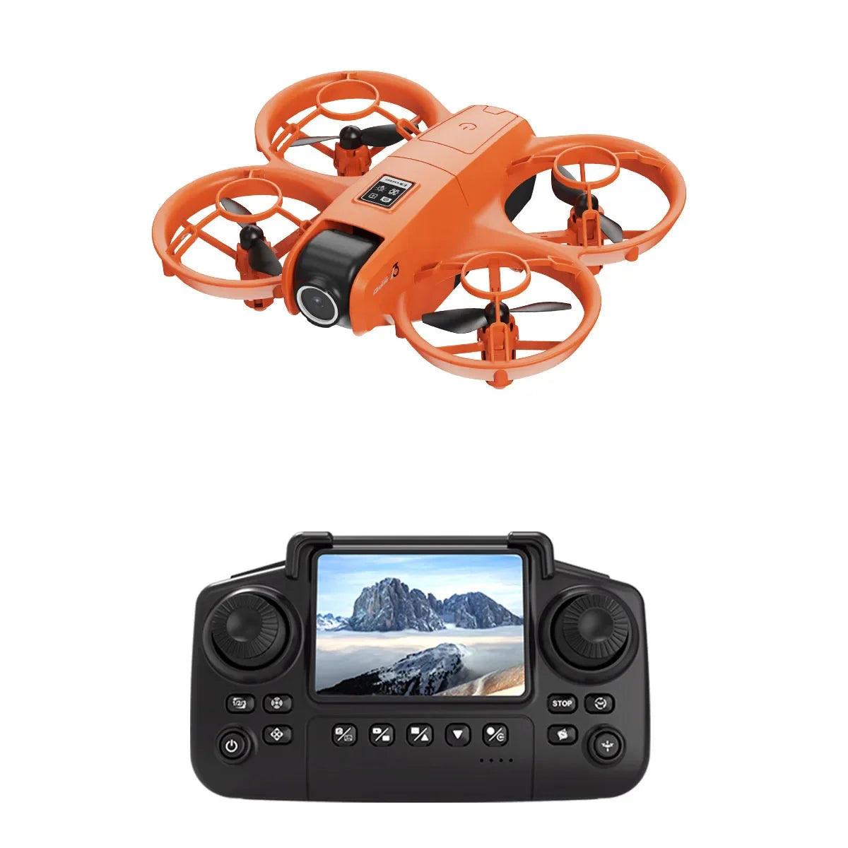 Mini 4K Camera Drone - Foldable Obstacle Avoidance Quadcopter Orange Tidesmit