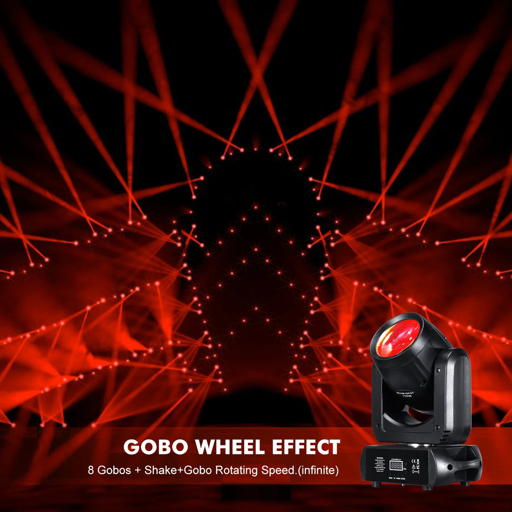 2PCS Mini LED Moving Head Light 150W Beam+Spot+18 Rotating Prisms Dj Dmx Stage Effect Light Disco Bar