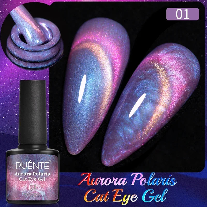 Cat Eye Magnetic Gel Polish 7.5ml - Professional Long-Lasting Nail Art Permanent Makeup Machines Aurora Polaris cat 1