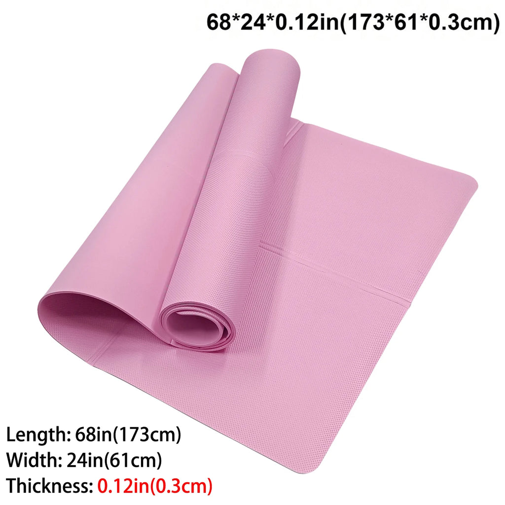 Pink Foldable Yoga Mat Eco Friendly EVA Folding Travel Fitness Exercise Mat 3/4/6mm Thicknesses for Yoga Pilates Workouts