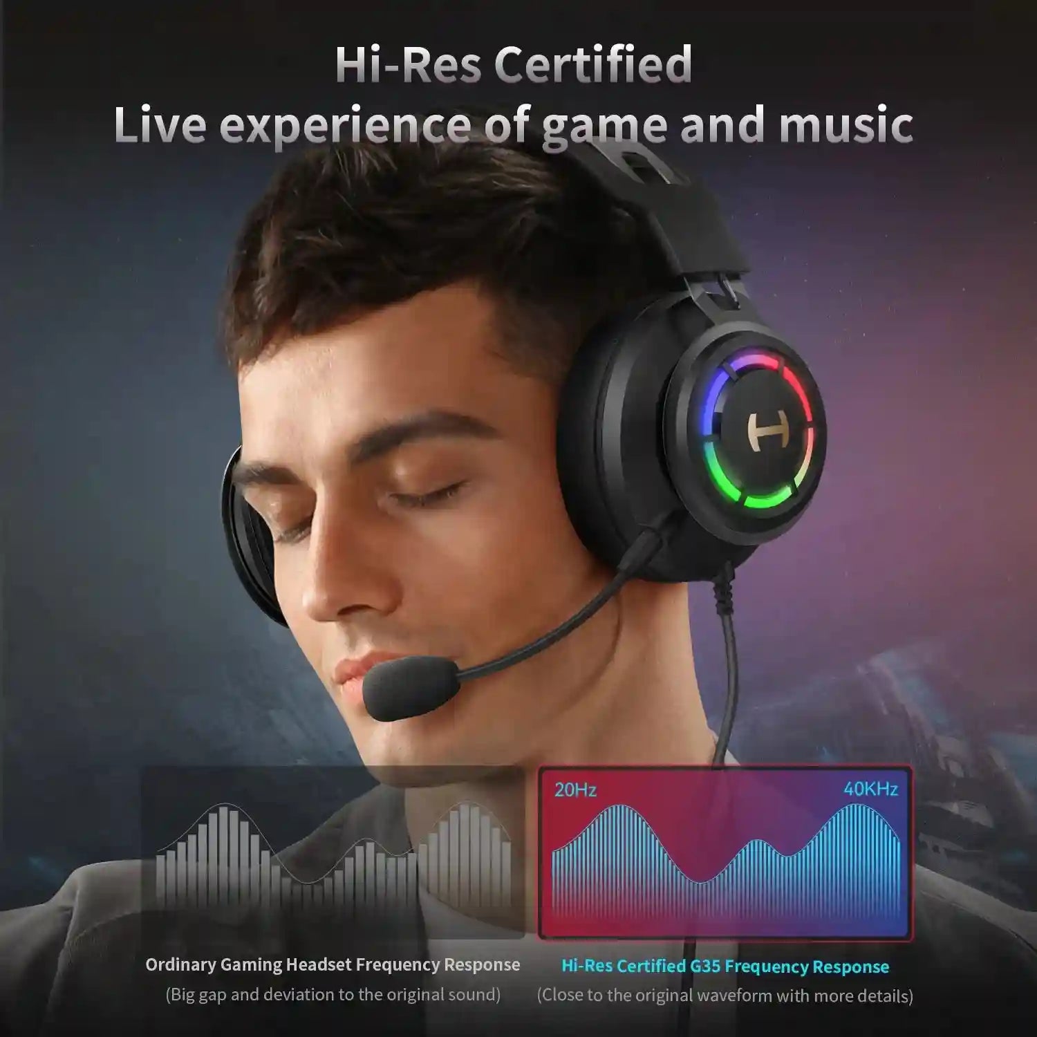 Gaming Headset 7.1 Surround Sound with Noise Canceling Microphone Tidesmit
