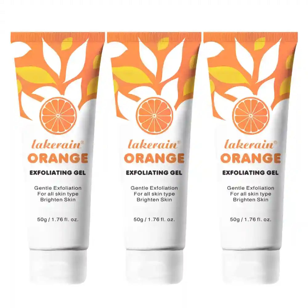 Orange Exfoliating Gel for Radiant Skin - Natural Brightening Treatment Scrubs Treatments 3pcs Tidesmit