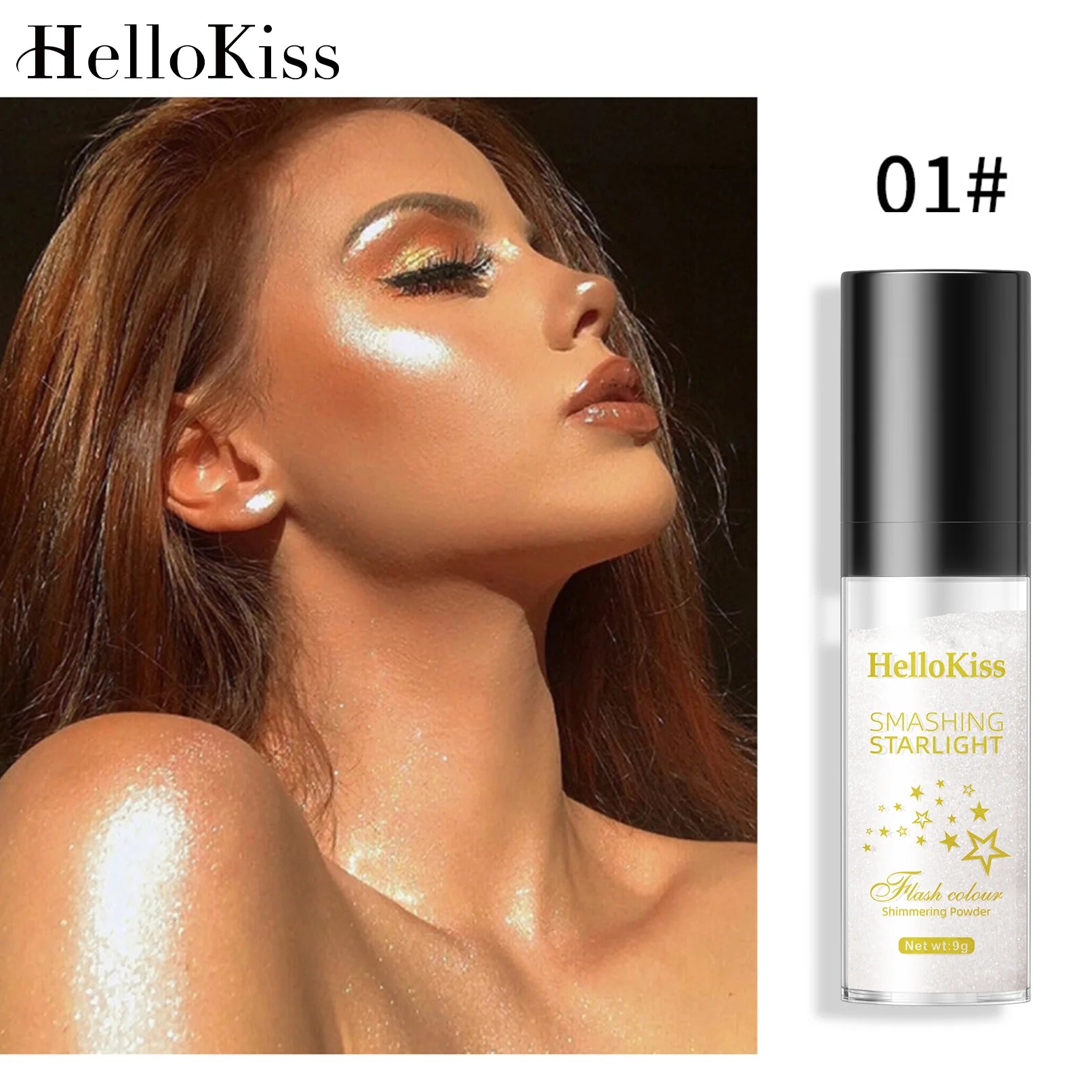 Tidesmit Ethereal Shimmer highlighter powder swatch showing fine illuminating glow for radiant face and body makeup