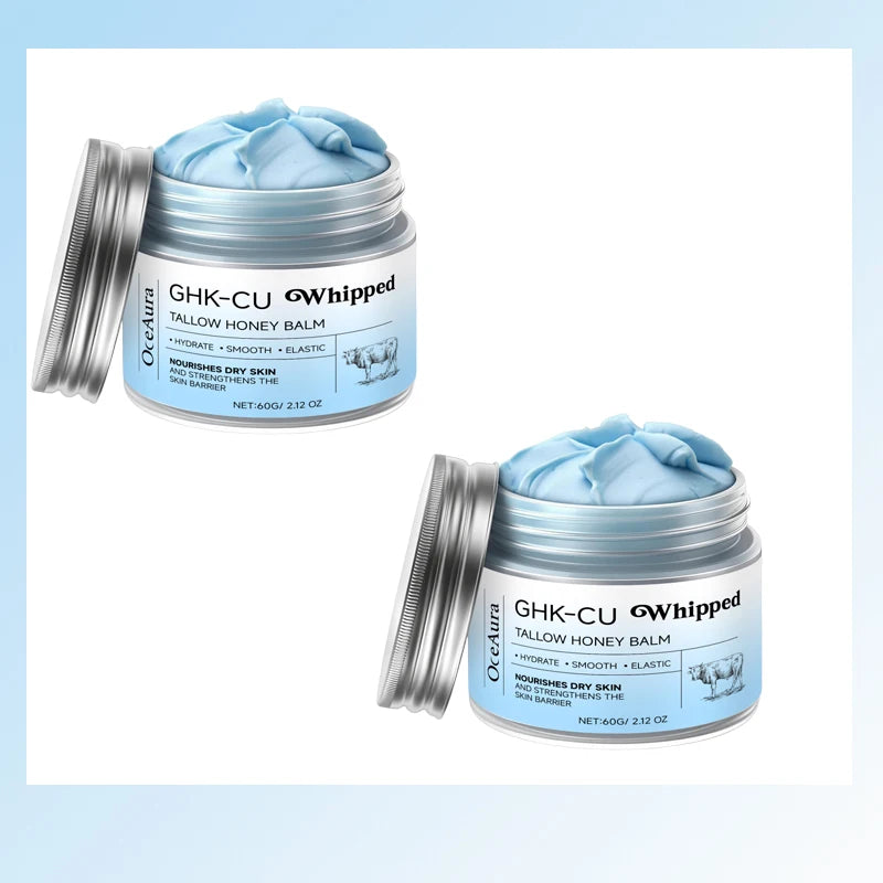 Copper Peptides GHK-Cu Beef Tallow for Skin Blue Balm Manuka Honey Face and Body Moisturizer for Mature Dry & Sensitive Skin