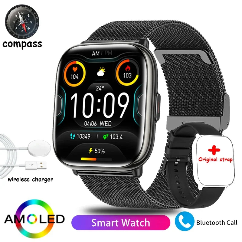 2026 New Smart Watch Full Touch Screen Bluetooth Call AI Voice Heart Rate Waterproof Watches Sports Bracelet Smartwatch Women