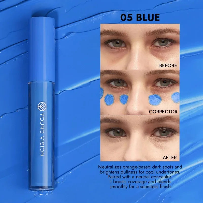 Tidesmit purple liquid concealer for brightening skin tone and correcting dark circles face makeup texture view
