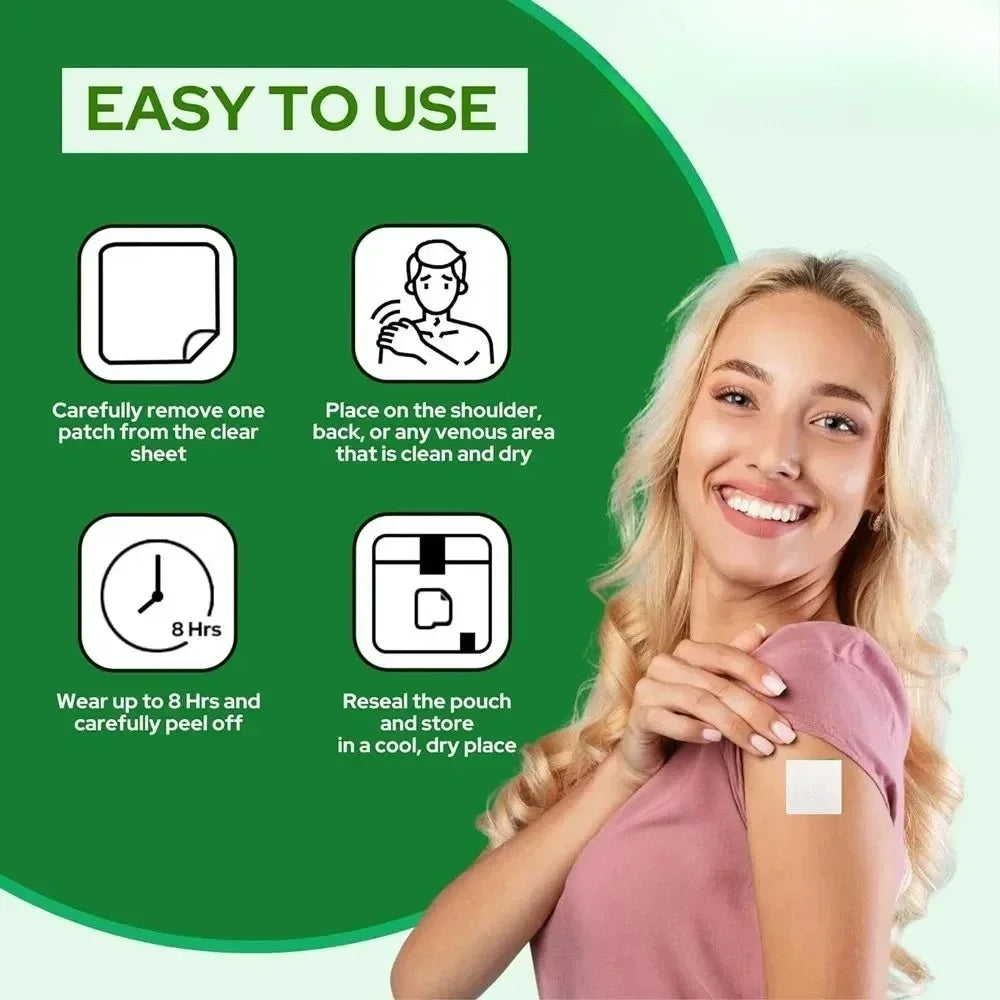 Tidesmit NAC L-Glutathione, Milk Thistle & Vitamin C patches application guide for immune support.
