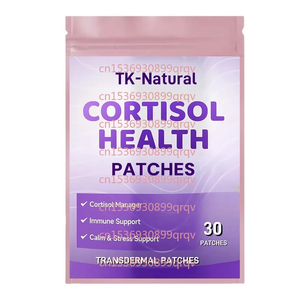 30 Patches Cortisol Transdermal Patches for Women with Ashwagandha, Magnesium, Rhodiola Rosea Support Mood, Focus