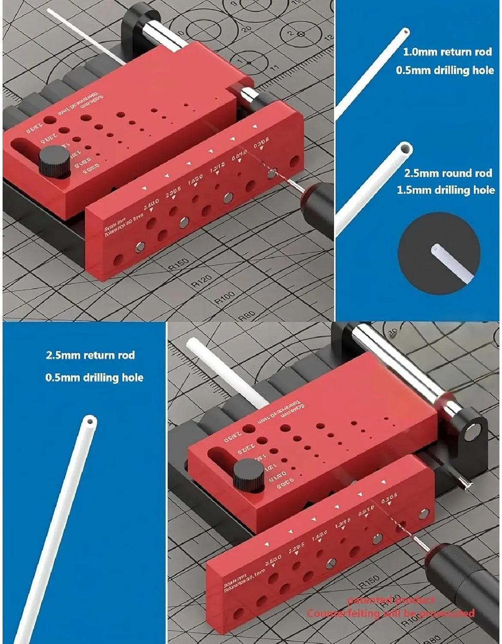 Plastic Borehole Positioner Locator Round Rod Center Drilling Fixture Tool For DIY Hobby Model Making Accessories