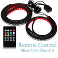 Car Underglow LED Light Kit RGB Dream Color - App Controlled Tidesmit 90cm 120cm RC Tidesmit