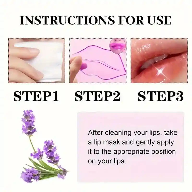 Collagen Lip Masks - 6pc Hydrating Gel Treatment for Soft Plump Lips Lip Care Tidesmit