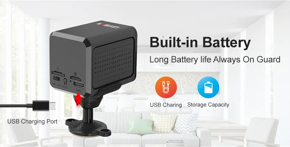 LS VISION 5MP 4G SIM Mini Camera Wireless Wifi IP Cameras Humanoid Detection Battery Power CCTV Home Surveillance Camera Ubox