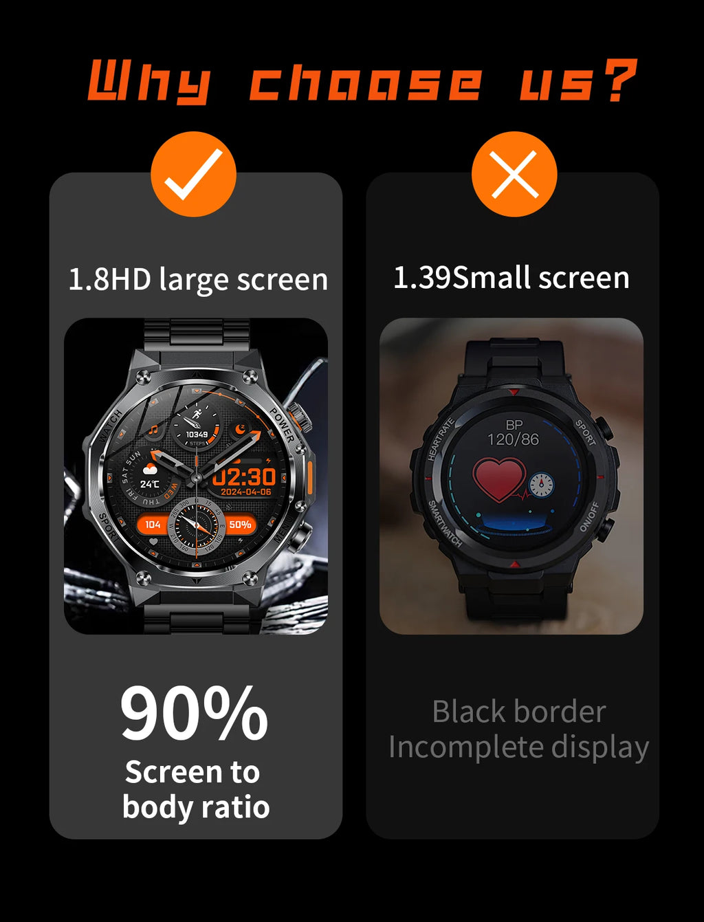 YLL-AK82 Outdoor Sport for Smart Watch Fitness Tracker Sleep Tracker IP67 Waterproof AMOLED Screen Heart Rate Monitor