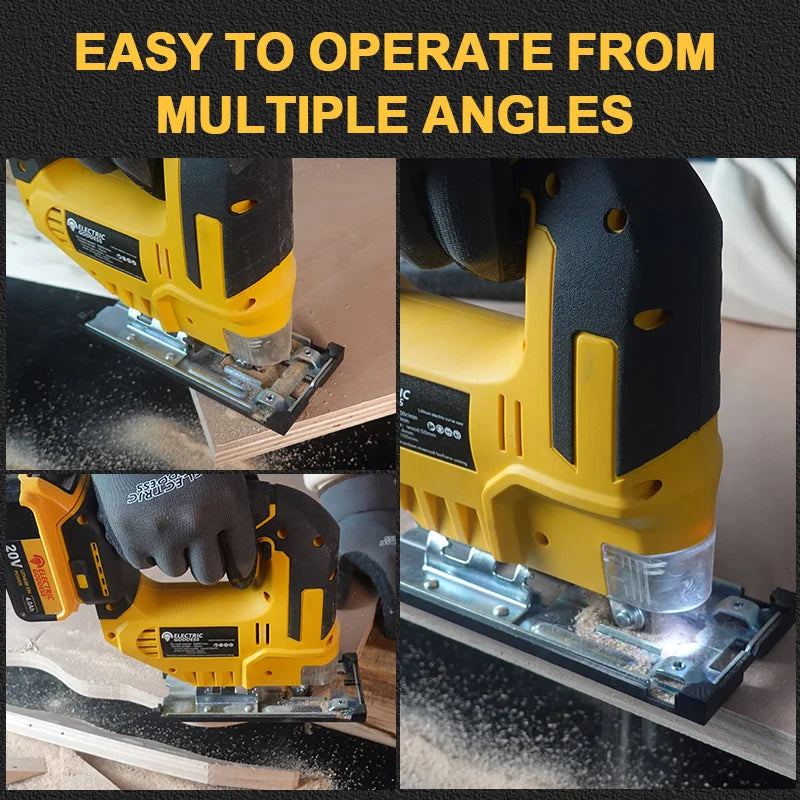 Cordless Jigsaw 3500RPM Electric Saw 45 Degree Cutting Angle Jigsaw Woodworking Tools For Dewalt 20V Battery Pin