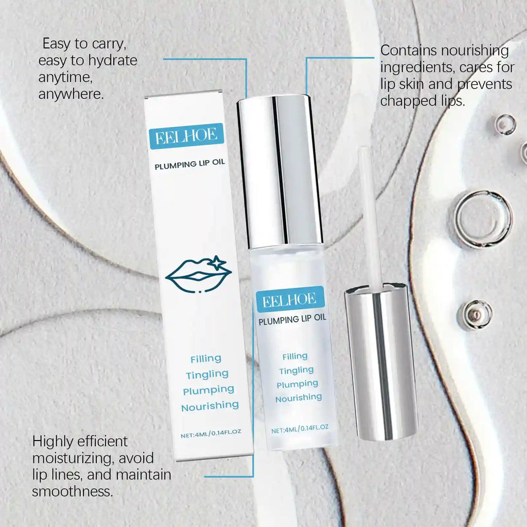 Plumping Lip Oil Moisturizing Gloss – Hydrating Lip Treatment by Tidesmit Lip Care Tidesmit