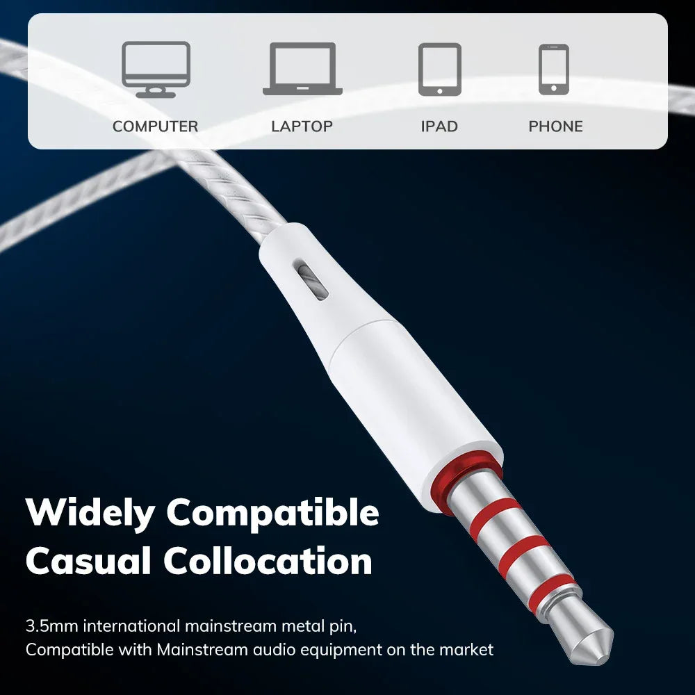 TOPK F20 3.5mm In-ear Headphone HiFi Sound Quality with Mic Type C Jack Earphone Original High Quality Headset Sport Headset Tidesmit