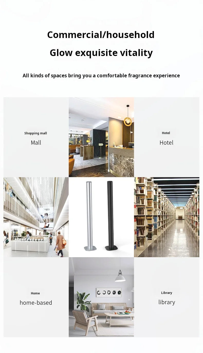 Wireless Electric Hotel Collection Tower Scent Diffuser Waterless Air Aroma Nebulizer for Home Essential Oil Room Scent