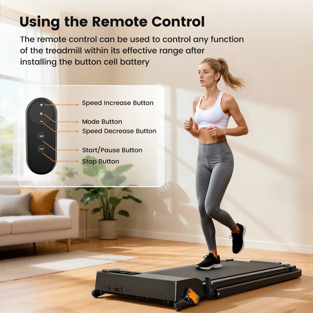 Formill FT51/FT50/FT52 Treadmill 2 In 1 Walking Running Treadmill 0.75-2.5HP Foldable Under Desk Treadmill38*95cm Running Area With Armrest LED Display Oil Drip Hole Indoor Home Gym Exercise Machine
