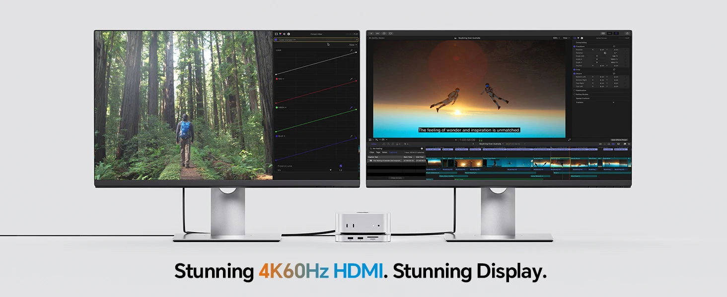 Mac Mini M4 Dock with 4TB SSD Enclosure & 4K HDMI Hub | Tidesmit Tidesmit