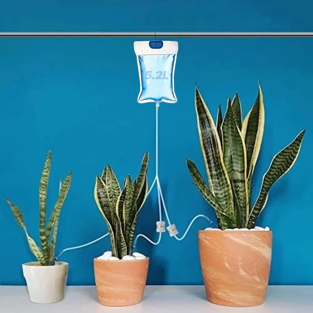 1pc 5.2L Automatic Watering Device Plant Watering Bag Control Of Water Dripping Flow Water Bag Lazy Travel Dripper