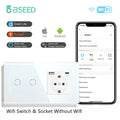 WiFi Smart Wall Switch with USB-C Port - Glass Panel Tidesmit 2Gang Type-C Socekt EU standard Tidesmit