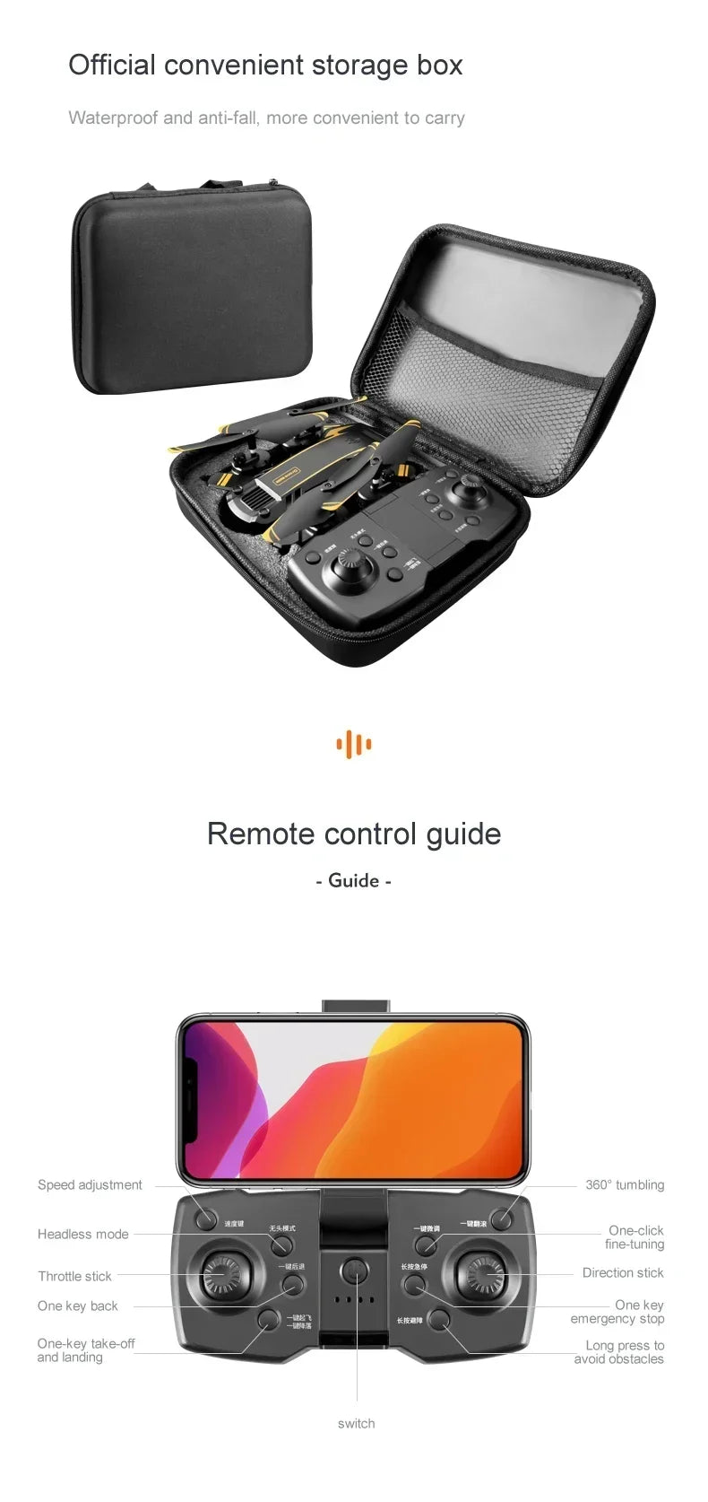 8K GPS Camera Drone Foldable Quadcopter with Obstacle Avoidance Tidesmit