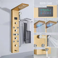 LED Shower Panel Waterfall Rain Digital Display Shower Faucet Set SPA Massage Jet Bathroom Column Mixer Tap Tower System