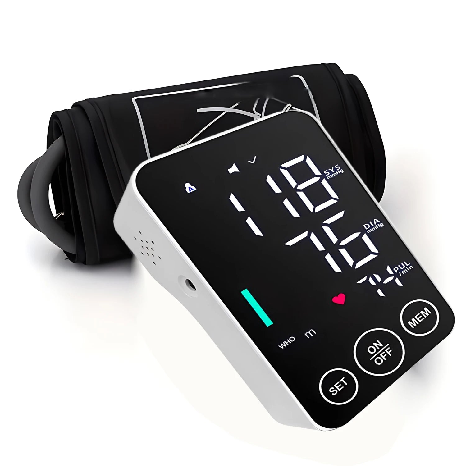 Blood Pressure Machine, Automatic Digital Upper Arm Blood Pressure Monitor with Adjustable Large Cuff