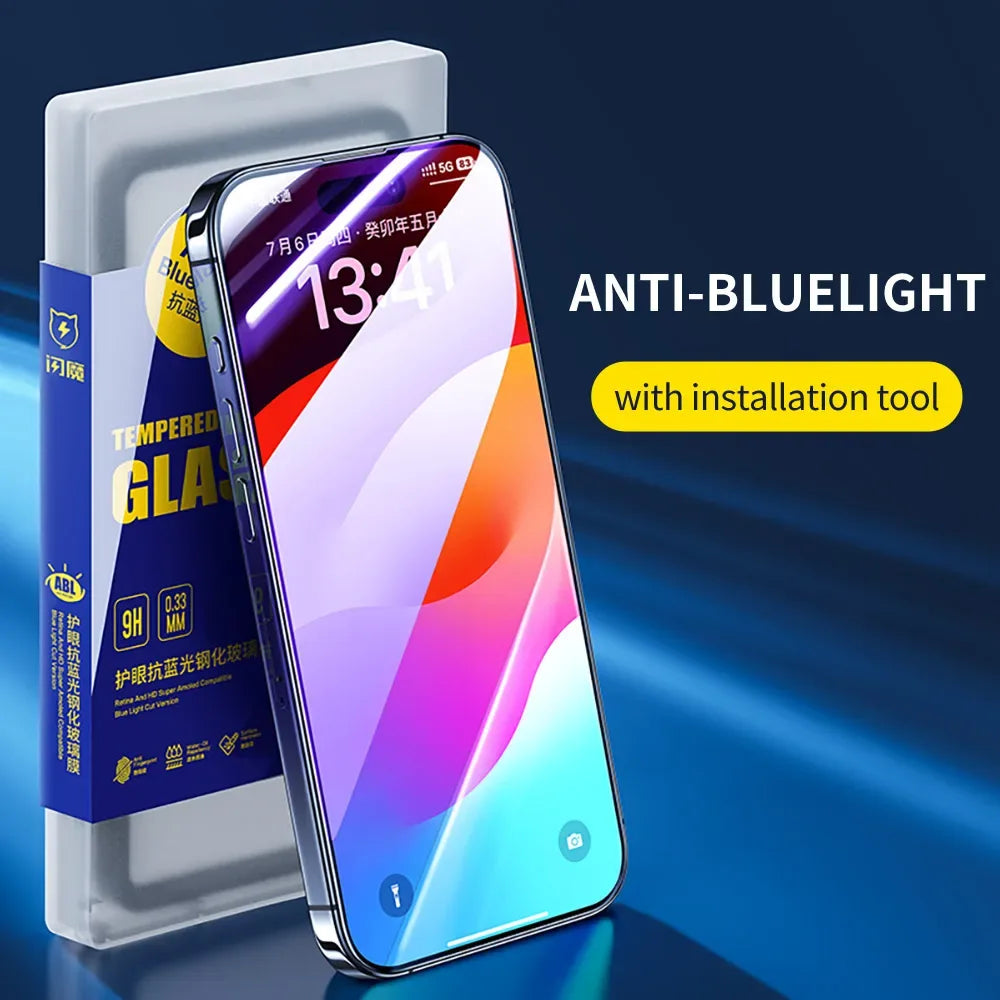 iPhone 17 Screen Protector, 9H Hardness Tempered Glass by Tidesmit Anti blue light Tidesmit