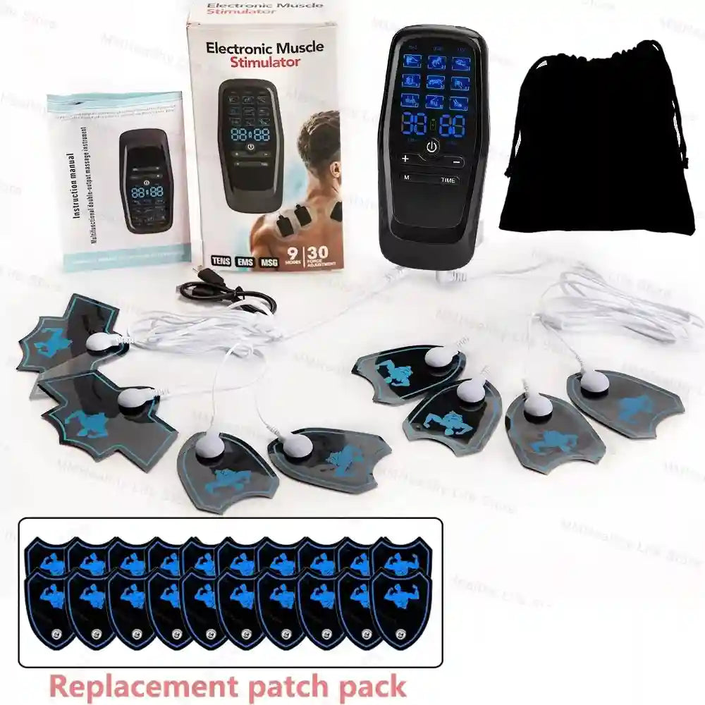 Electric Muscle Stimulator for Deep Tissue Recovery | Tidesmit Massage Roller Set-A and 20pa Tidesmit