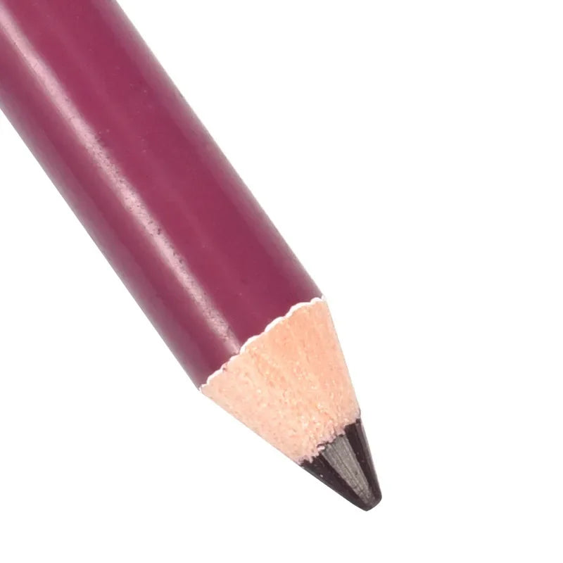 Berry-colored velvet matte lip liner and eyeliner pencil for waterproof, long-lasting makeup application.