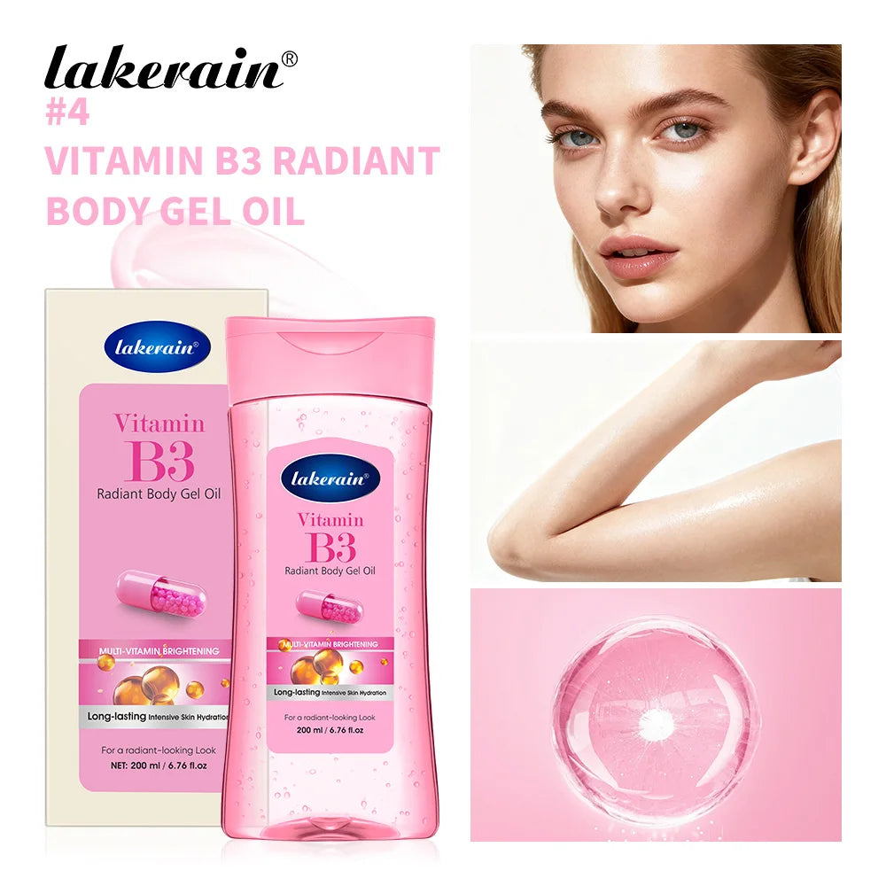 Vanilla Cocoa Vitamin B3 Body Gel Oil Ultra Hydrating Glow Skincare Nourish Soft Smooth Dry Skin Body Oil For All Skin Types