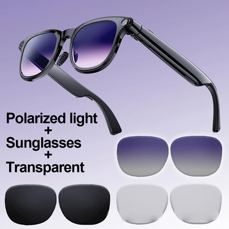 Smart Glasses with 8K Camera, Bluetooth Audio & 3-Lens Set Tidesmit