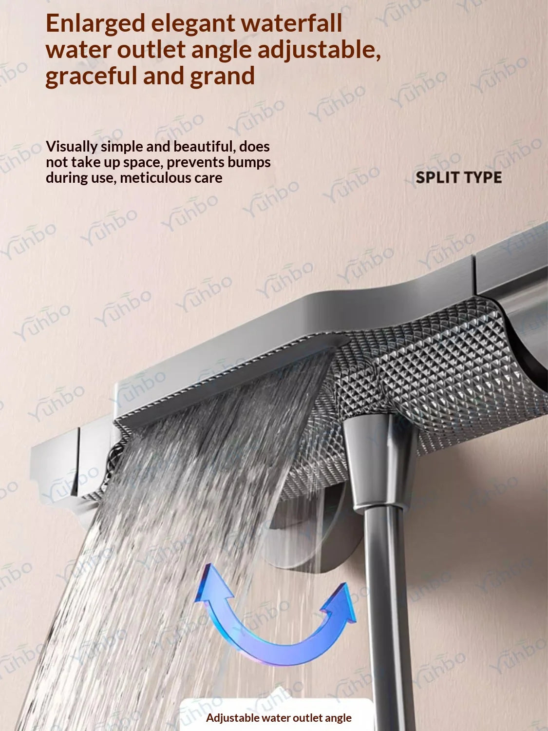 Minimalist waterfall faucet, bathroom hot and cold water faucet, multi-functional simple shower head, bathing shower faucet