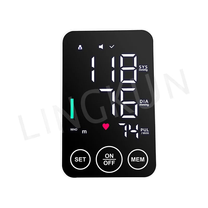 Sphygmomanometer BP Monitor Health Care New LED Blood Pressure Monitor Big Screen Broadcast Tonometer Digital Arm Tonometer