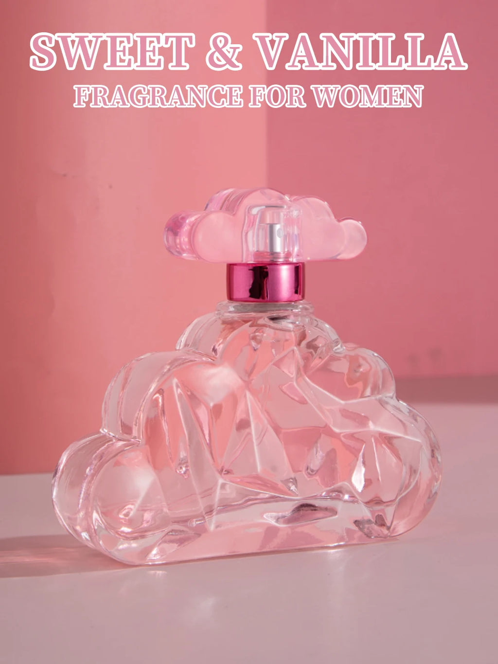 Sweet & Vanilla EDT for women: 3.4oz cloud-shaped bottle with lavender, bergamot, and pear notes. Lasting daily scent.
