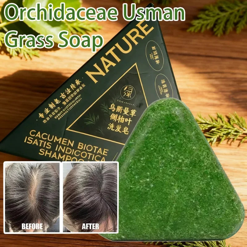 Oriental Arborvitae Leaf Shampoo Soap Relieves Scalp Itching Strengthens Hair Root Oil Control Anti-dandruff New Natural Shampoo