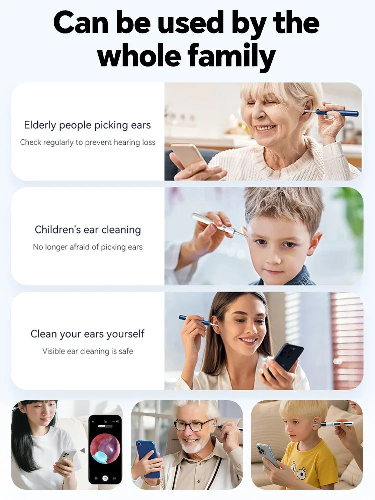 Digital Otoscope Ear Wax Cleaner with HD Camera - Tidesmit Relaxation Treatment Tidesmit