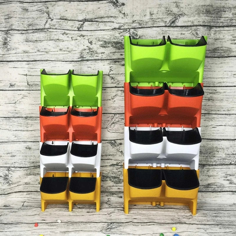 Hanging Wall Planter for Indoor Outdoor Plant Strawberries Flowers Stackable Vertical Flower Pot Garden Balcony Home Y5GB