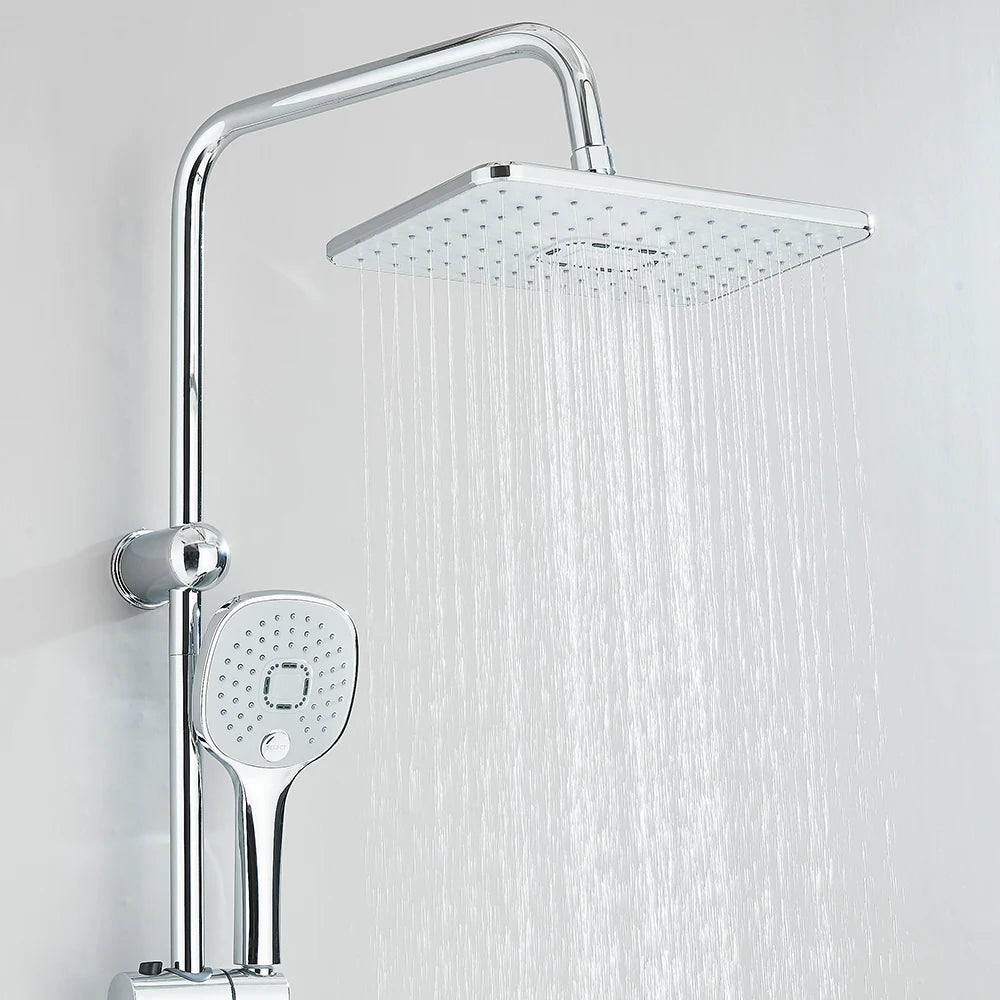Rain Shower System With Handheld Shower Without Mixer For Bath Shower Wall Mounted Hot Cold Shower System for Bathtub